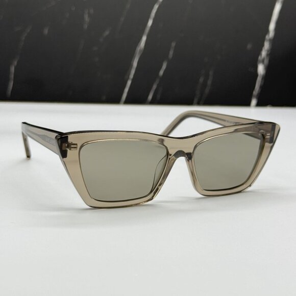 NEW SL276 MICA 043 SAINT LAURENT WOMEN BROWN SQUARE SL 276 MICA 043 SUNGLASSES - Picture 5 of 10